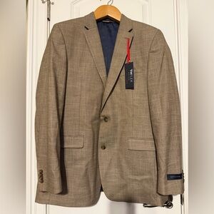 Tommy Hilfiger Tan Plaid Sport Coat Sz 44L